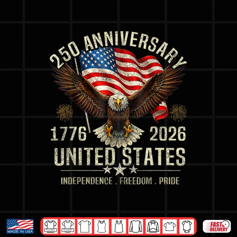 Design 250 Years American Anniversary USA Patriotic Independence Shirt