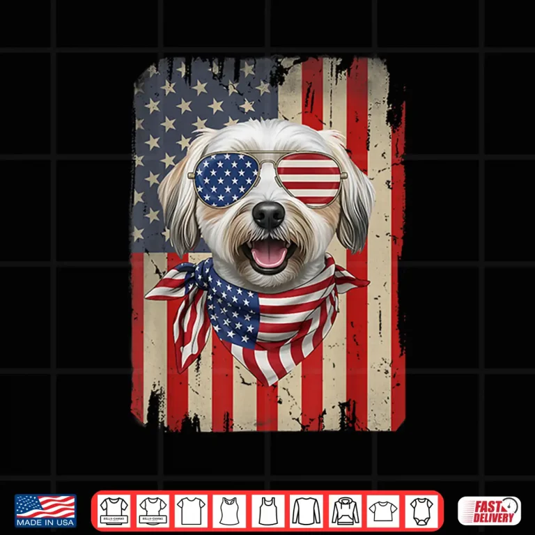 Design 4th of July Havanese Dog American Flag USA Patriotic Shirt