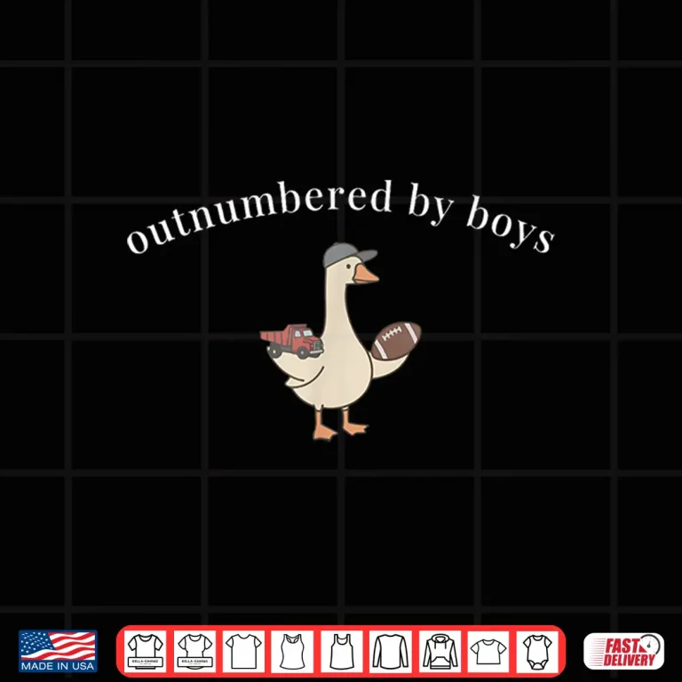 Design Cute Outnumbered By Boys Funny Goose Mothers Day Boy Mama Shirt