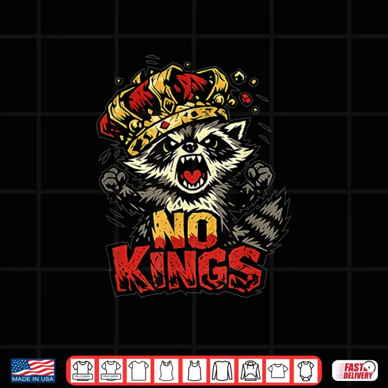 Design No Kings Feral Raccoon Protest Shirt