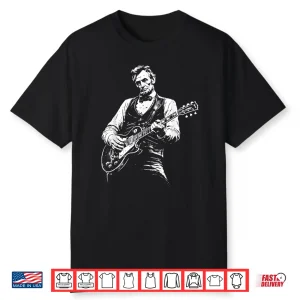 Retro Vintage Abraham Lincoln Abe Lincoln Playing Guitar Men Shirt