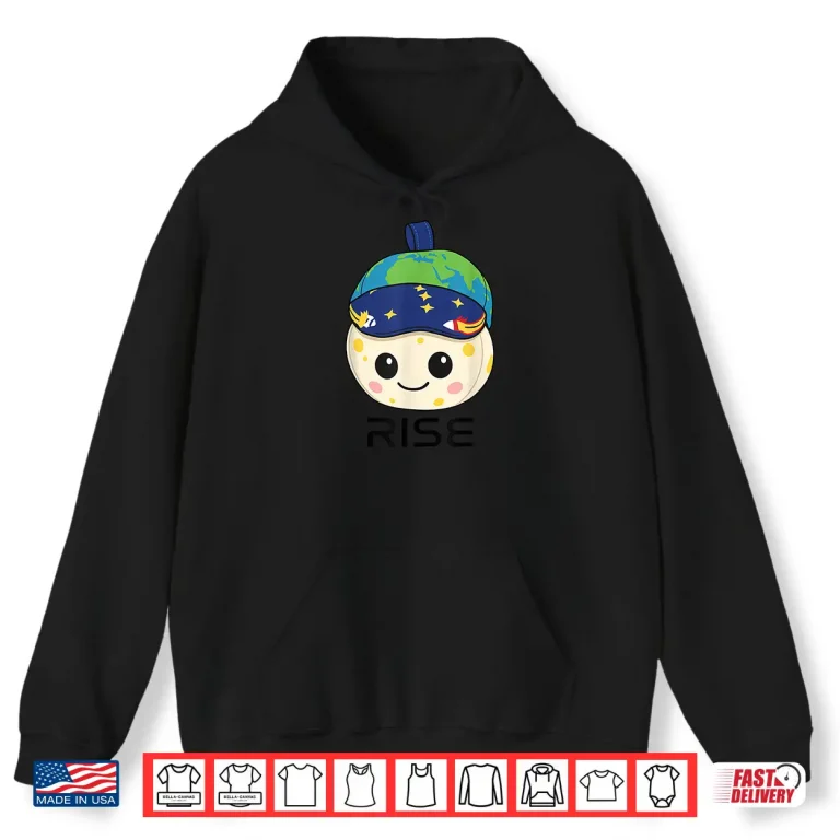 Hoodie Rise Plush Cute Space Tee Moon Fan Gift Shirt