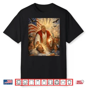 Trump As Jesus Graphic Patriotic Meme Shirt