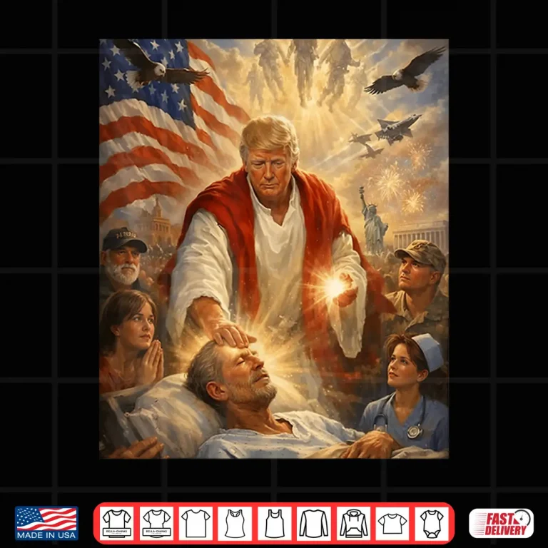 Design Trump as Jesus Graphic Patriotic Meme Shirt