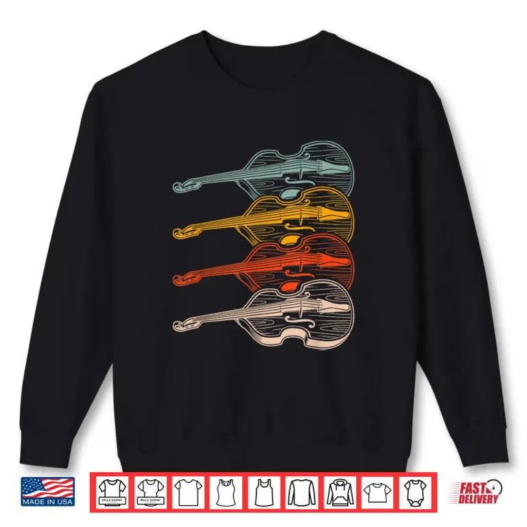 Sweatshirt Double Bass Player Retro Double Bassist Double Bass Lover Shirt