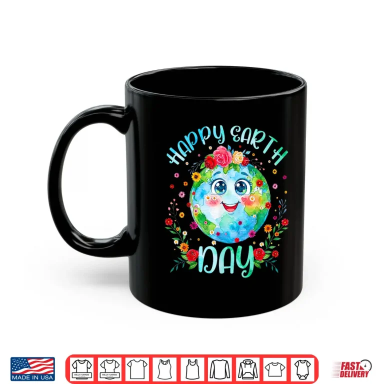 Mug Happy Earth Day Cute Floral Earth Day 2026 Shirt