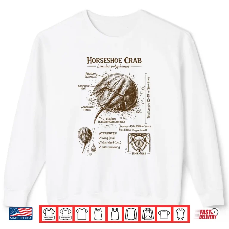 Sweatshirt Horseshoe Crab Lover Anatomy Biologist Sea Ocean Animal Shirt