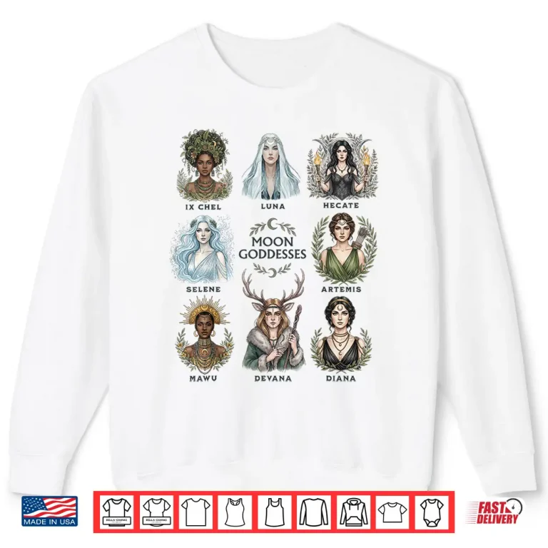 Sweatshirt Moon Goddesses Witchy Pagan Divine Feminine Art Shirt