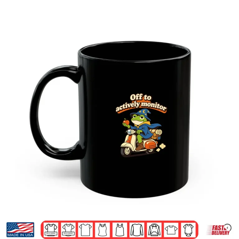 Mug Off To Actively Monitor Frog Scooter Teacher Testing Day Shirt