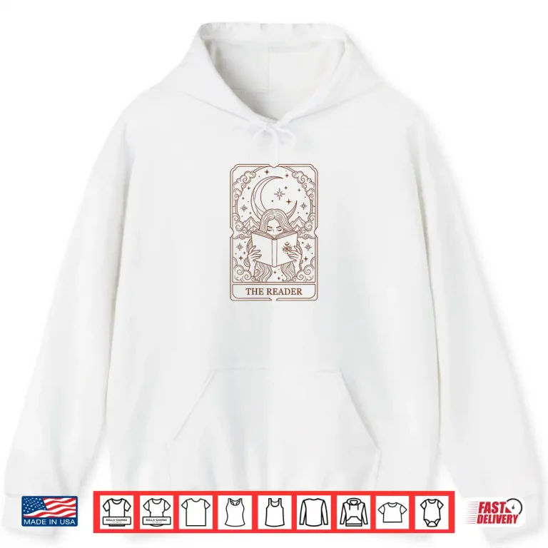 Hoodie Reading Squad Book Lover Bookish The Reader Tarot Card Shirt