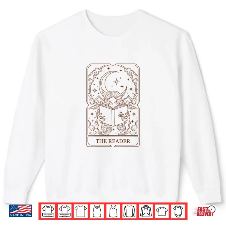 Sweatshirt Reading Squad Book Lover Bookish The Reader Tarot Card Shirt