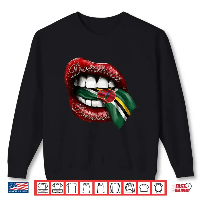 Sweatshirt Dominica Flag Sisserou Parrot Nature Vacation Shirt