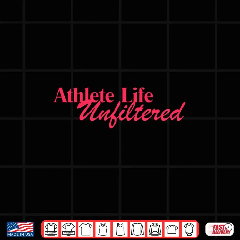 Design Athlete Life Unfiltered Pink Logo Design Shirt