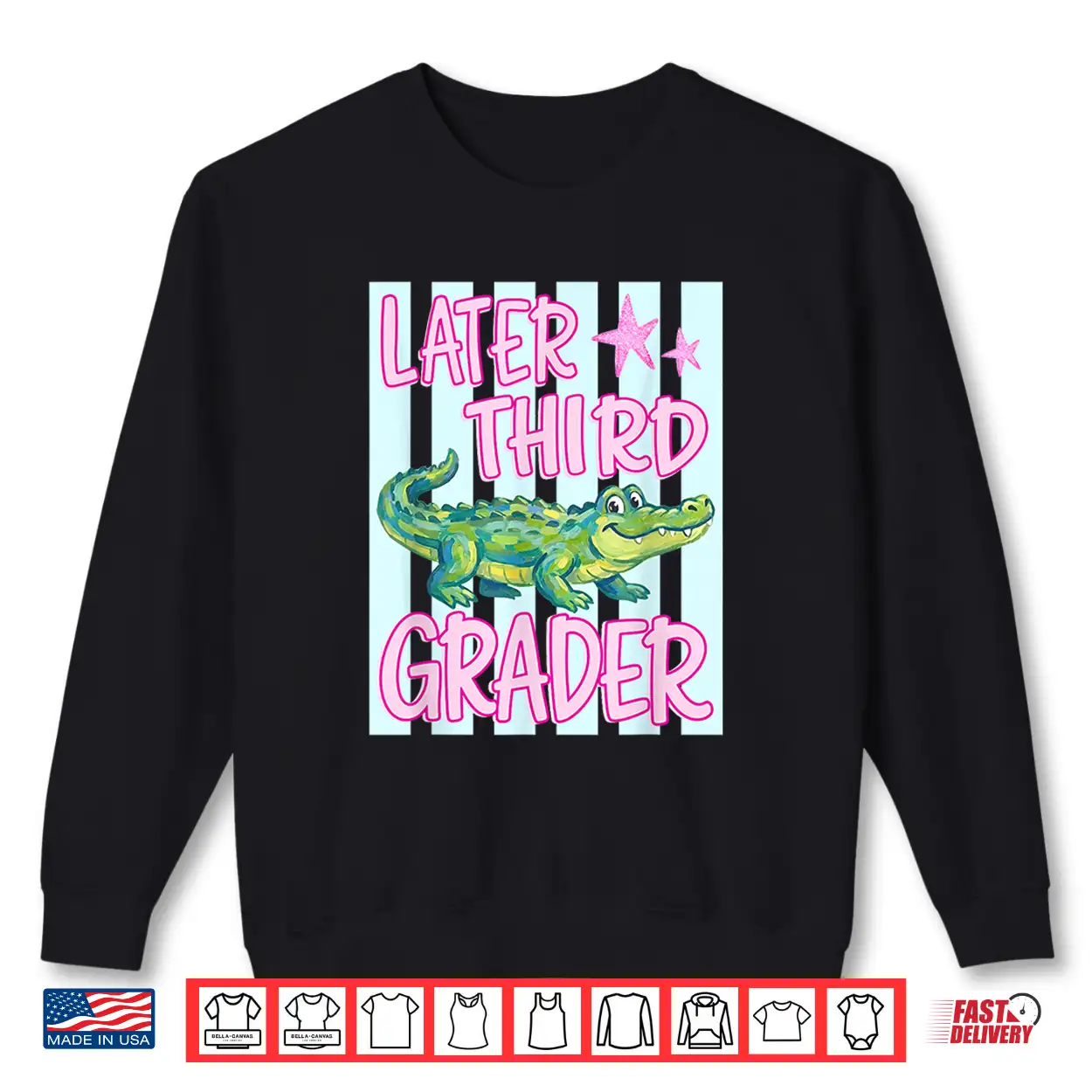 Pink Striped Later Third Grader End Of School Year Teacher Shirt Pink Striped Later Third Grader End Of School Year Teacher Shirt