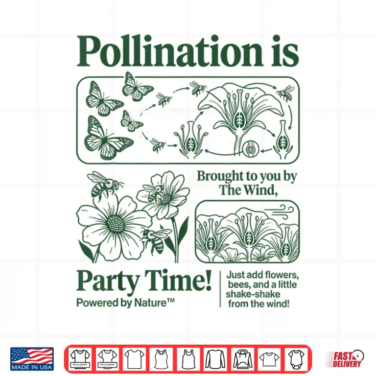 Design Vintage Pollination Biology Graphic Bees Flowers 90s Nature Shirt