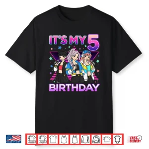 5 Years Old Birthday K Pop Kids 5Th Birthday Girls K Pop Shirt