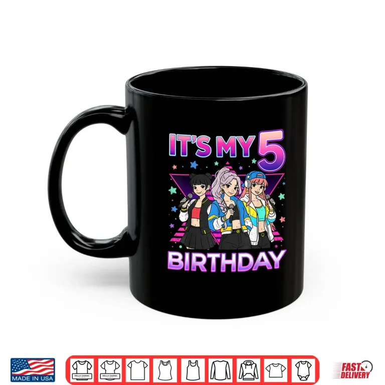 Mug 5 Years Old Birthday K pop Kids 5th Birthday Girls K Pop Shirt