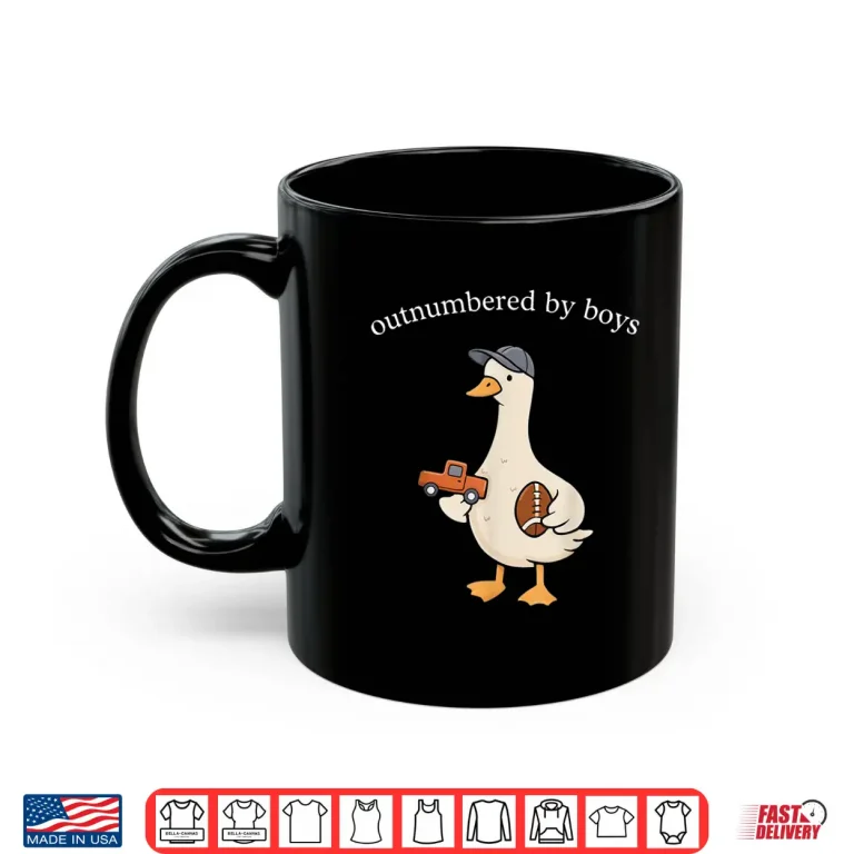 Mug Funny Outnumbered By Boys Cute Mom Silly Goose Mothers Day Shirt