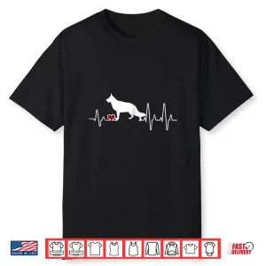 German Shepherd Dog Heartbeat Pulse Shirt