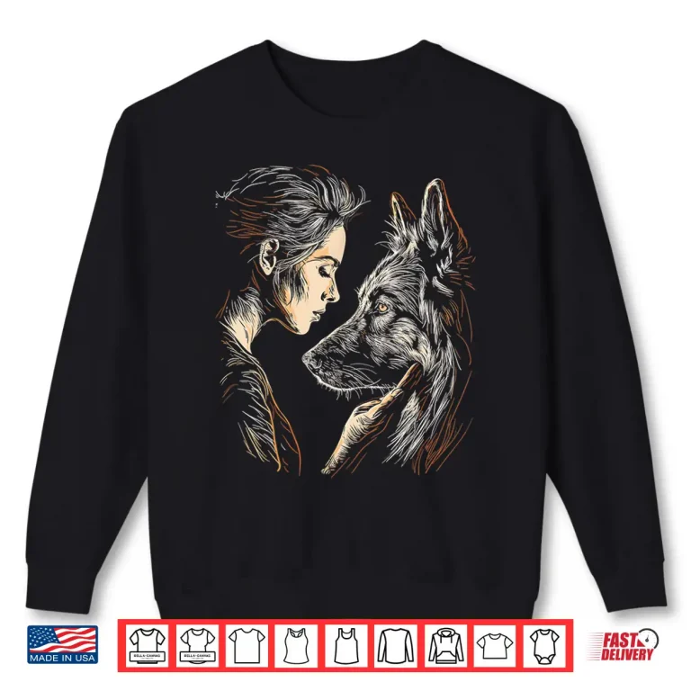 Sweatshirt German Shepherd Mom Dog Art Lover Mothers Day Shirt