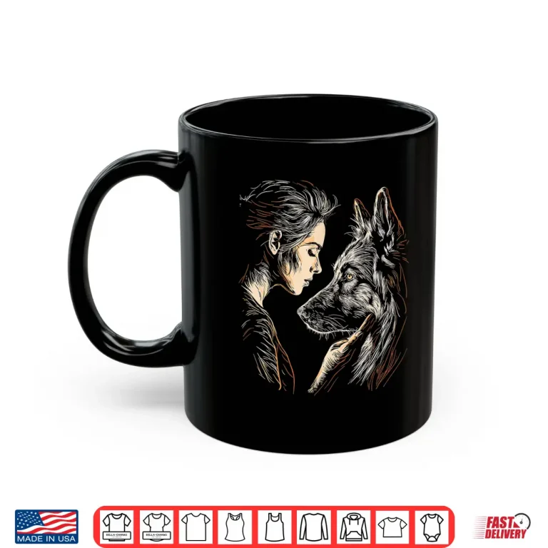 Mug German Shepherd Mom Dog Art Lover Mothers Day Shirt
