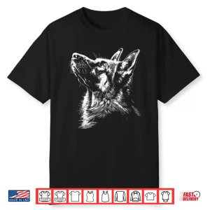 German Shepherd Silhouette Graphic German Shepherd Dog Lover Shirt