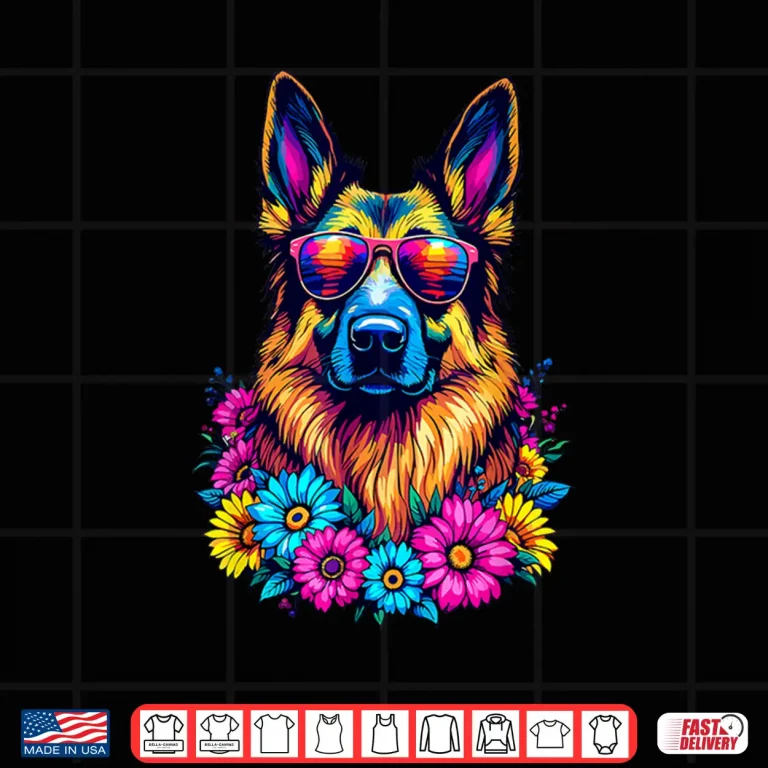 Design German Shepherd Women Girls Spring German Shepherd Dog Shirt