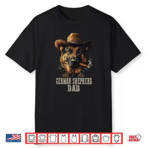 Mens German Shepherd Dog Vintage Best Dog Dad Father’S Day Shirt