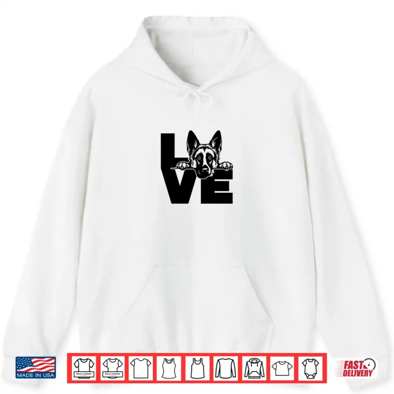 Hoodie Love German Shepherd Dog Shirt