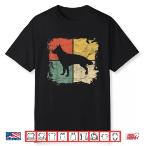 Square Retro German Shepherd Owner Gift Dog Shepard Dad Mom Shirt