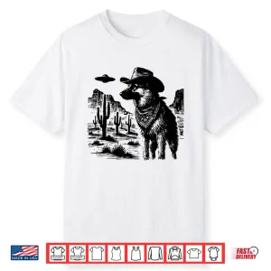 Western German Shepherd Ufo Dog Alien Cowboy Gsd Ranch Shirt