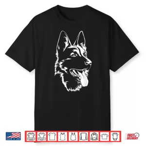 Dog Silhouette Sitting German Shepherd Shirt