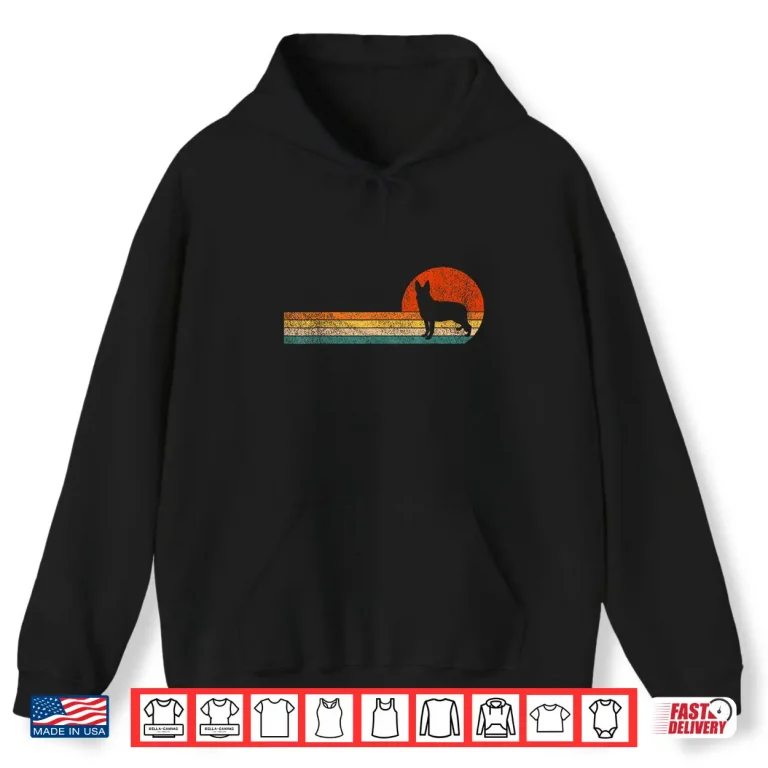 Hoodie Funny German Shepherd Dog Owner Retro Vintage Shirt