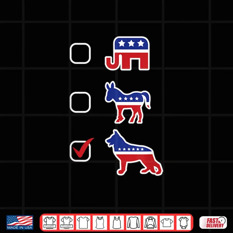 Design GSD Lover Vote For German Shepherds Guard Dog US Election Shirt