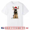 German Shepherd Dog Tree Christmas Lights Dog Lover Pajama Shirt