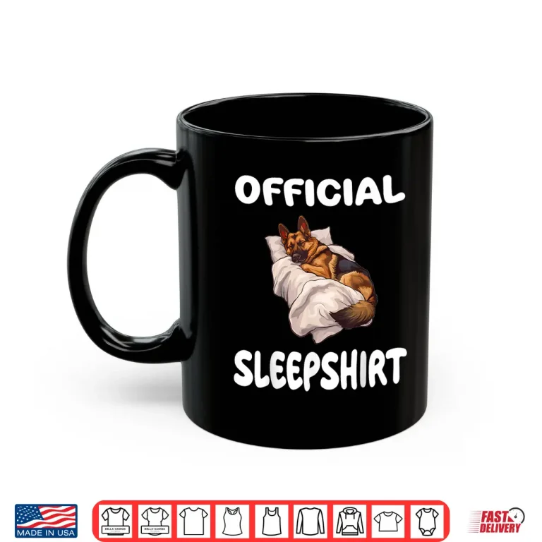 Mug German Shepherd Dog Official Sleepshirt Pajamas Nightgown Shirt