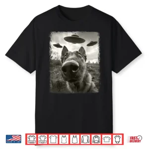German Shepherd Dog Ufo Alien Extraterrestrial Selfie Shirt