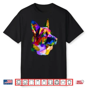 German Shepherd Pop Art Portrait For Dog Owners Shirt