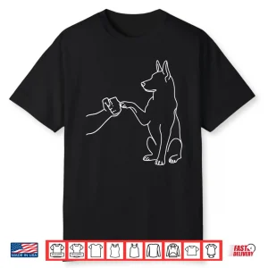 Human And Dog Paw Fist Bump Dog Lover German Shepherd Shirt