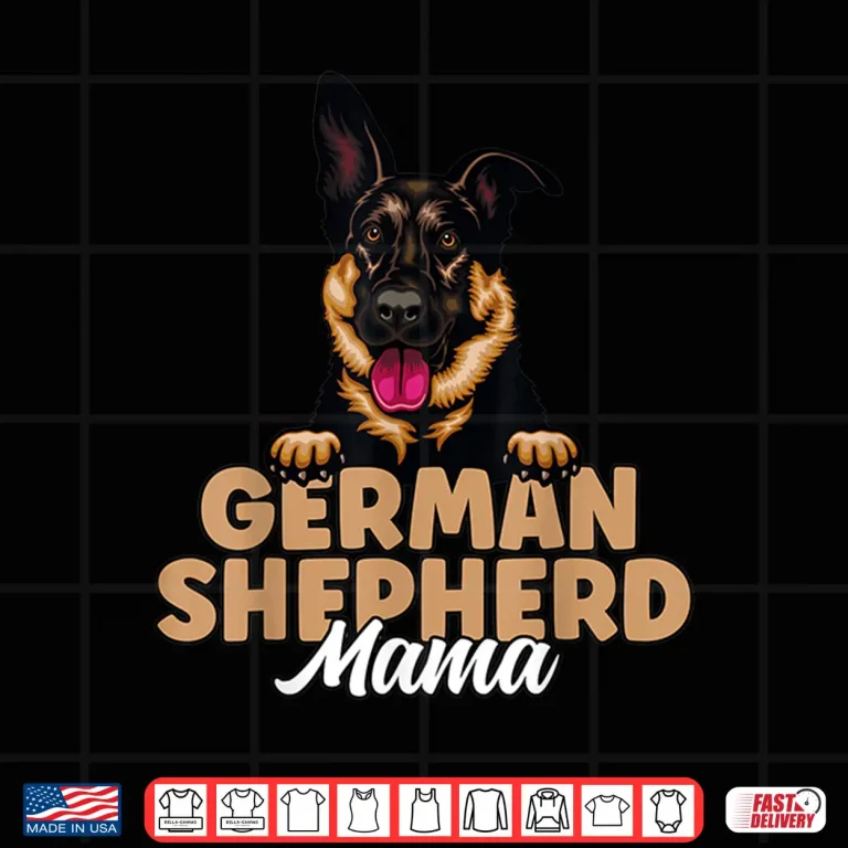 Design German Shepherd Mama Black and Tan German Shepherd Dog Mom Shirt