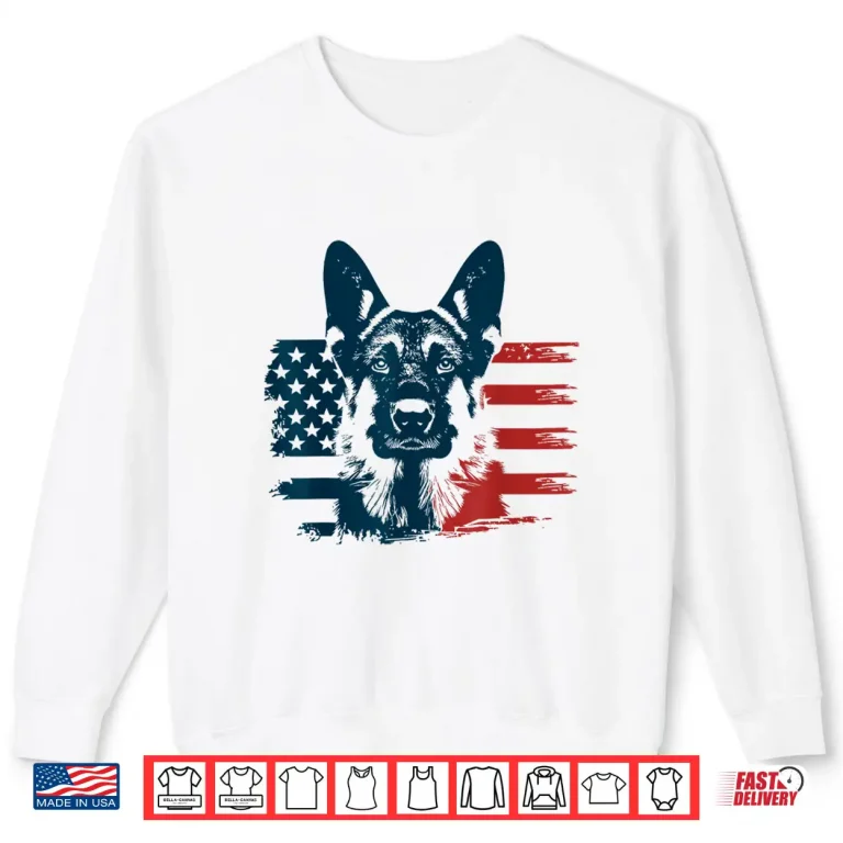 Sweatshirt Patriotic German Shepherd Dog Lover 4th Of July Pet Owner Shirt