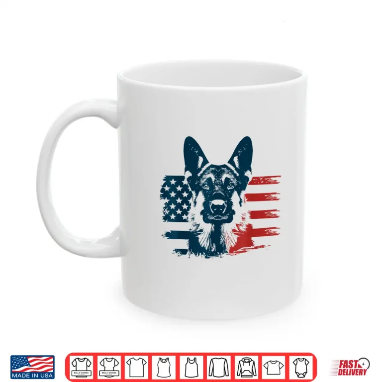 Mug Patriotic German Shepherd Dog Lover 4th Of July Pet Owner Shirt