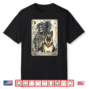 Retro German Shepherd Mom Tarot Card Witchy Vibes Dog Mom Shirt