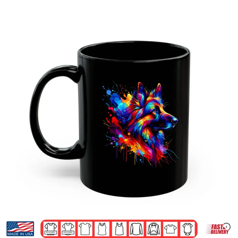 Mug Splash Art German Shepherd GSD Shirt