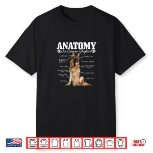 Anatomy Of A German Shepherd Funny Cute Dog Mom Dad Shirt