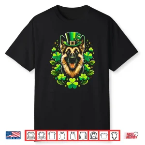 Funny Puppy Shamrock German Shepherd Dog St. Patrick’S Day Shirt