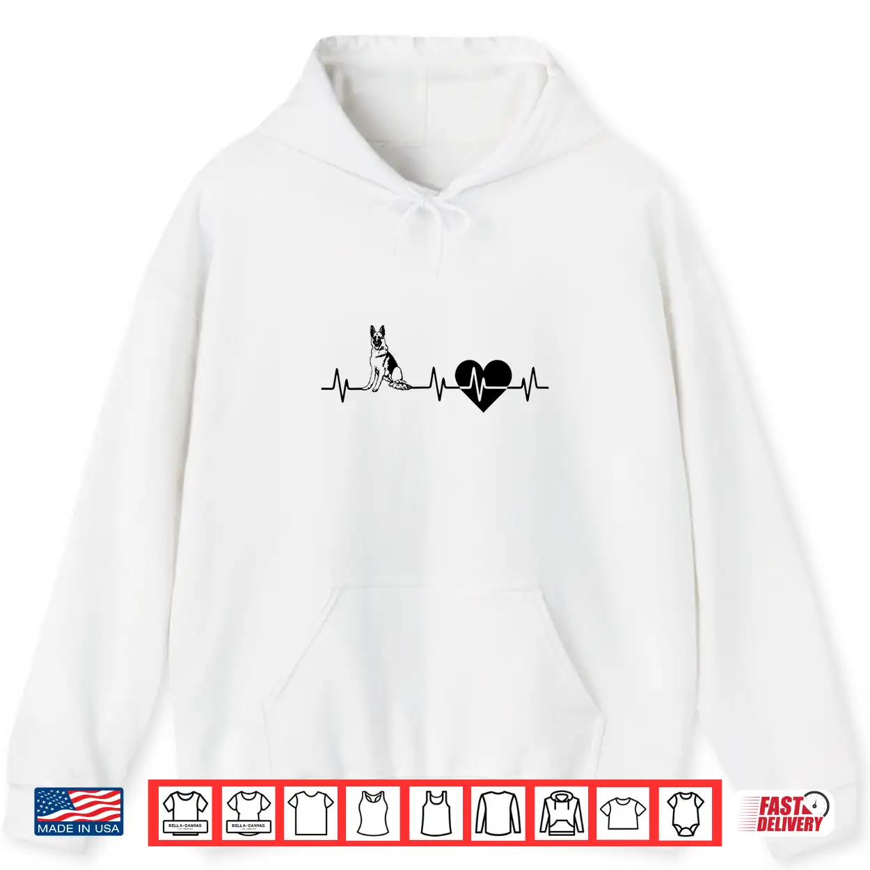 German Shepherd Heartbeat I Love My German Shepherd Gift Shirt German Shepherd Heartbeat I Love My German Shepherd Gift Shirt