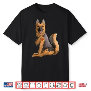 German Shepherd I Love Mom Tattoo Dog Shirt Mother’S Day Shirt