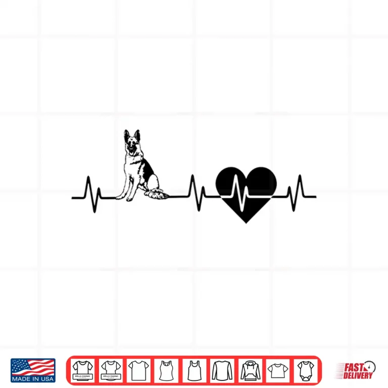 German Shepherd Heartbeat I Love My German Shepherd Gift Shirt 4 Design German Shepherd Heartbeat I Love My German Shepherd Gift Shirt