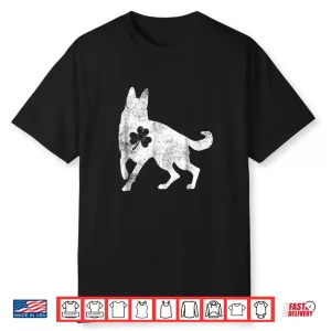 German Shepherd Irish Clover Shirt St Patrick Day Dog Gift